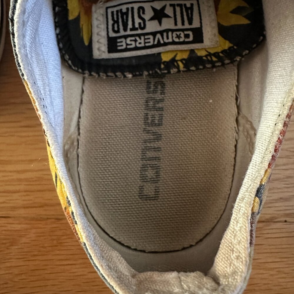 Converse Women's Sunflower Print Low Top Sneakers - Yellow/Black - Picture 12 of 15